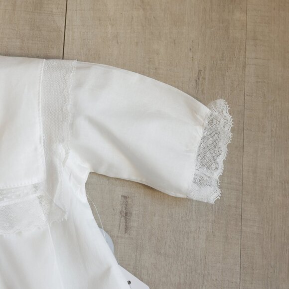 White Heirloom Special Occasion Portrait Gown Slip & Bonnet Set 100% Cotton NWT - Picture 6 of 8